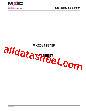MX25L12875F Datasheet PDF - Macronix International