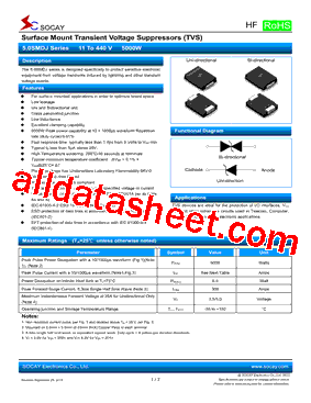 5.0SMDJ40C Datasheet PDF - Socay Electornics Co., Ltd.