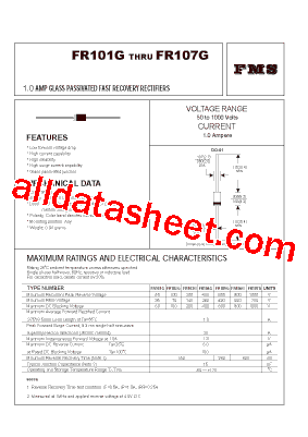 FR101G Datasheet PDF - Formosa MS