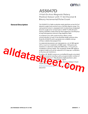 AS5047D Datasheet PDF - ams AG