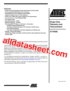 AT7909E Datasheet PDF - ATMEL Corporation