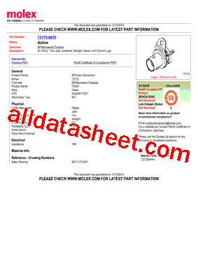 73175-0010 Datasheet PDF - Molex Electronics Ltd.