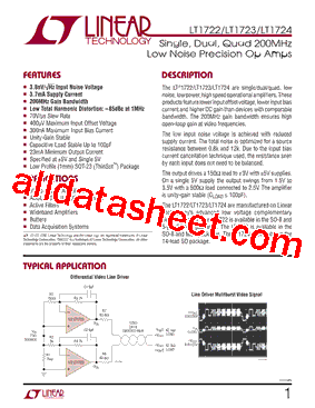 LT1724 Datasheet PDF - Linear Technology