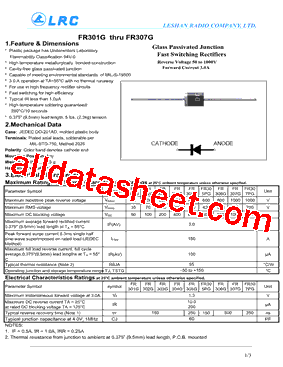 FR307G Datasheet PDF - Leshan Radio Company