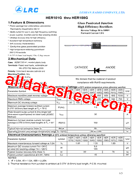 HER107G Datasheet PDF - Leshan Radio Company