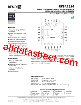 RFSA2514 Datasheet PDF - RF Micro Devices