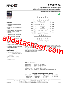 RFSA2624TR7 Datasheet PDF - RF Micro Devices