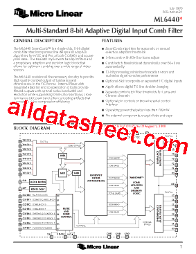 ML6440 Datasheet PDF - Micro Linear Corporation