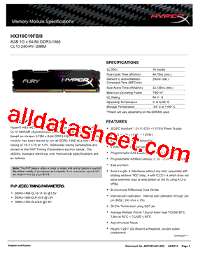 HX318C10FB-8 Datasheet PDF - List of Unclassifed Manufacturers