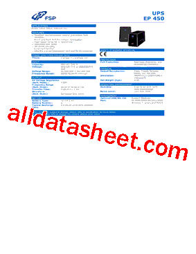 EP450 Datasheet PDF - FSP TECHNOLOGY INC.