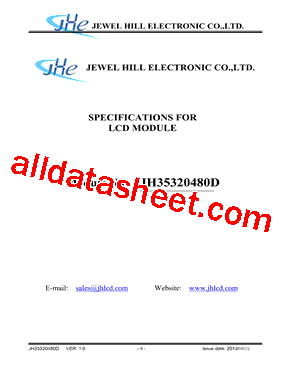 JH35320480DCNRWNTHLWC Datasheet PDF - Jewel Hill Electronic