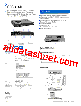 OPS883-H Datasheet PDF - Axiomtek Co., Ltd.
