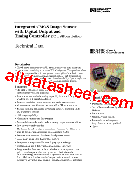HDCS1000 Datasheet PDF - Agilent(Hewlett-Packard)