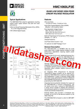 HMC1060LP3E Datasheet PDF - Analog Devices