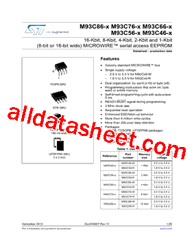 M93C56-R Datasheet PDF - STMicroelectronics